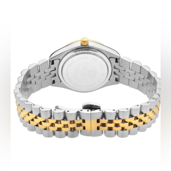 GV2 By Gevril Women's 12404 Naples Diamand White MOP Dial Two Tone Watch - Picture 4 of 8